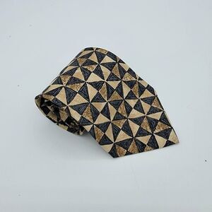 Men’s Necktie Evan-Picone Tan, Black, 100% Silk size 57 x 4